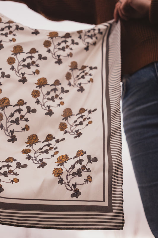 The Clover Bandana | Artist-Designed Luxury Silk Bandana