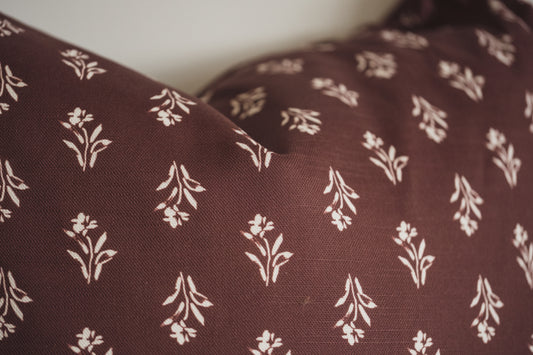 Soft Bloom Cushion | Burgundy