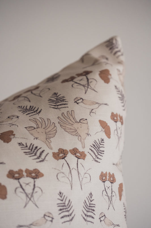 Birdsong Cushion | Mocha