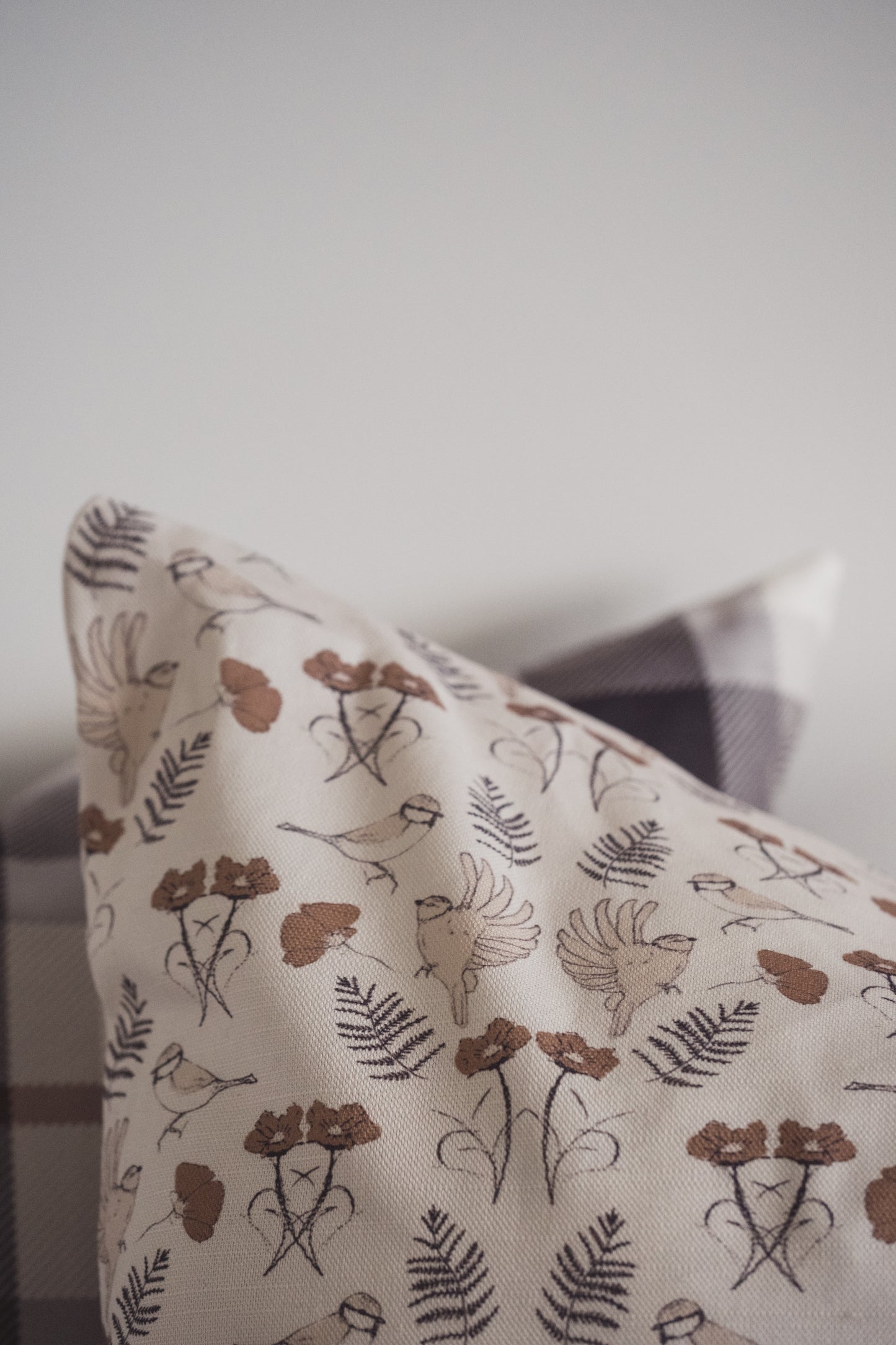 Birdsong Cushion | Mocha