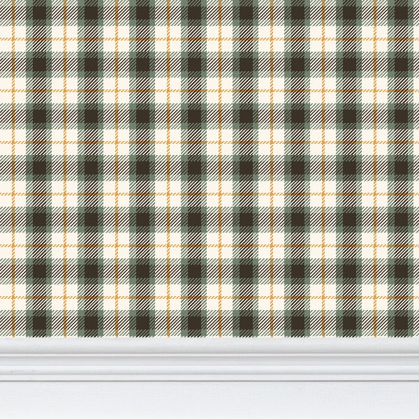 Moss Plaid Wallpaper