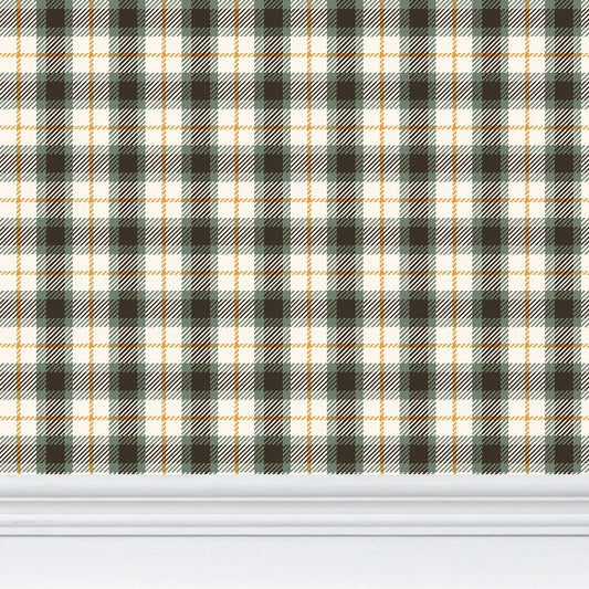 Moss Plaid Wallpaper