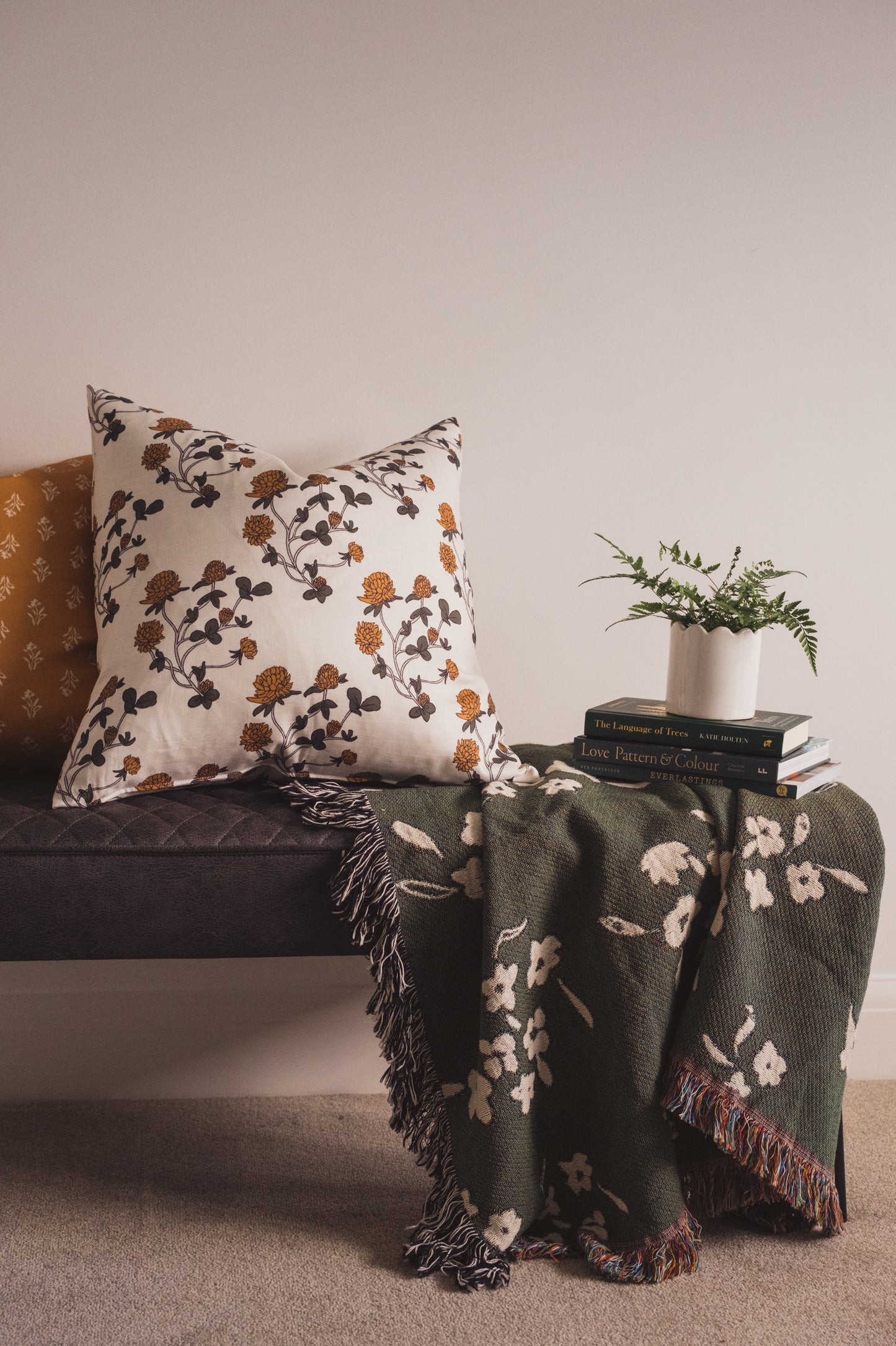 Clover Cushion | Ochre