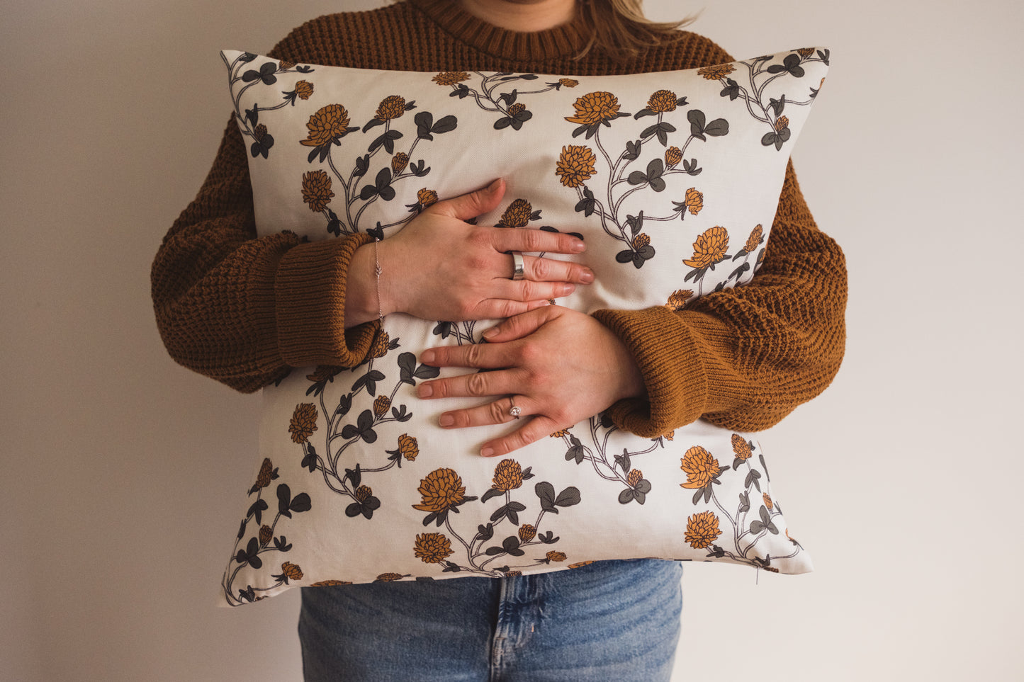 Clover Cushion | Ochre