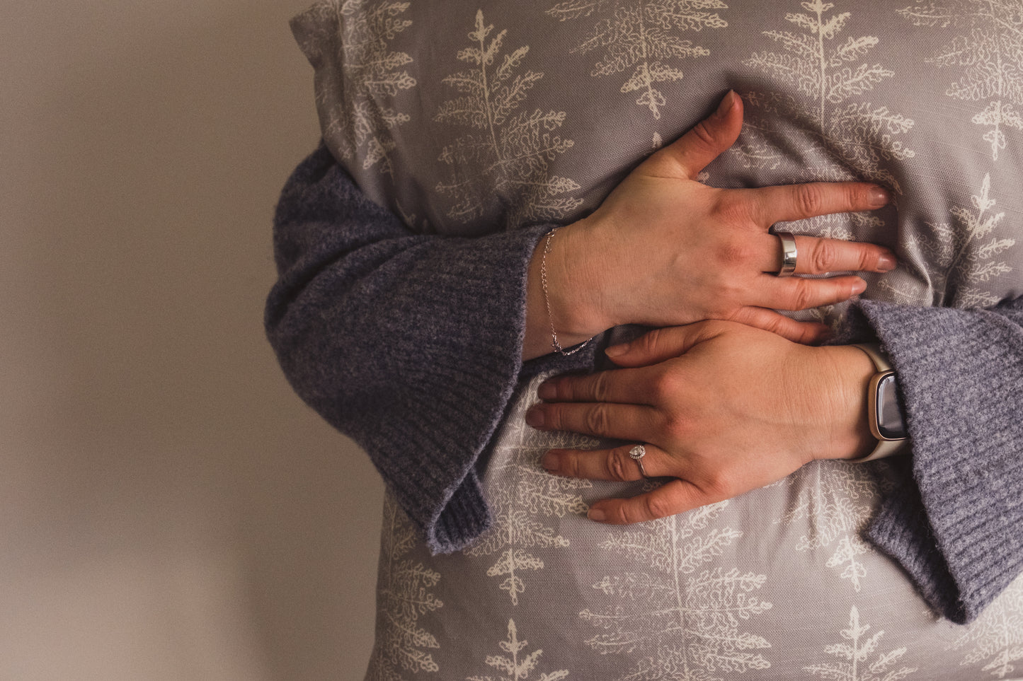 Fern Cushion | Dusky Blue