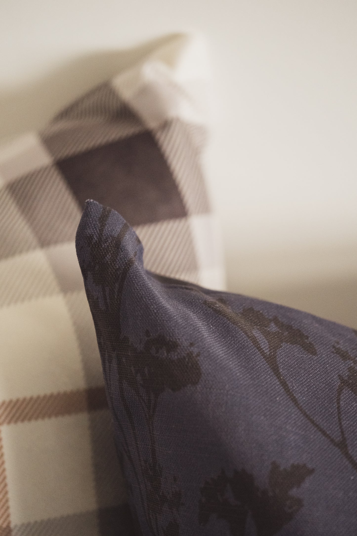 Gathered Stems Cushion | Midnight