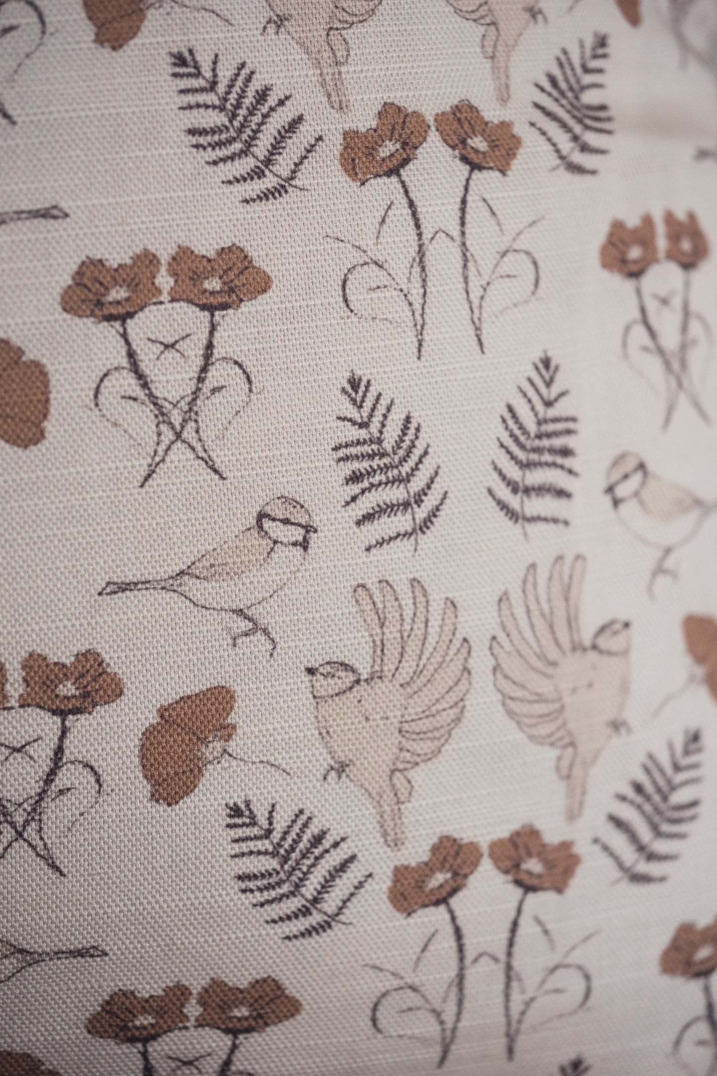 Birdsong Cushion | Mocha